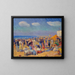 Crowd by the seaside - William James Glackens — framed artwork on a wall