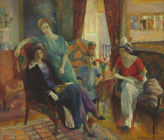 Family Group Painting - William James Glackens — artwork view