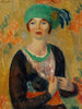 Girl with Green Turban - William James Glackens — artwork view