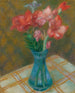 Glaïeul dans un vase en verre vert - William James Glackens — artwork view