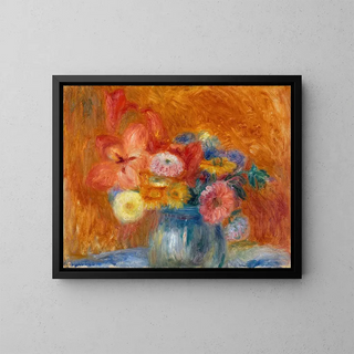 Green floral painting - William James Glackens — framed artwork on a wall