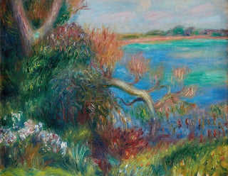Riverbank Painting - William James Glackens — artwork view