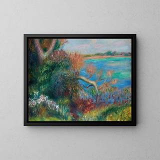 Riverbank Painting - William James Glackens — framed artwork on a wall