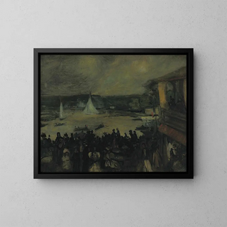 Bateaux à voile à Paris - William James Glackens — framed artwork on a wall