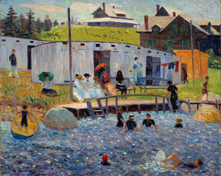L'heure du bain, Chester, Nova Scotia - William James Glackens — artwork view