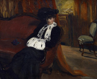 The ermine muff - William James Glackens — artwork view