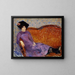 La robe violette - William James Glackens — framed artwork on a wall
