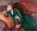 Young woman in green - William James Glackens — artwork view