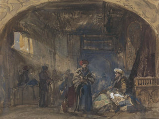 Cairo Bazaar Painting - William James Müller — artwork view