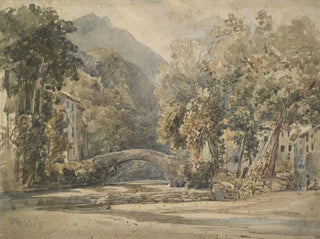 Landscape with a Bridge - William James Müller — artwork view