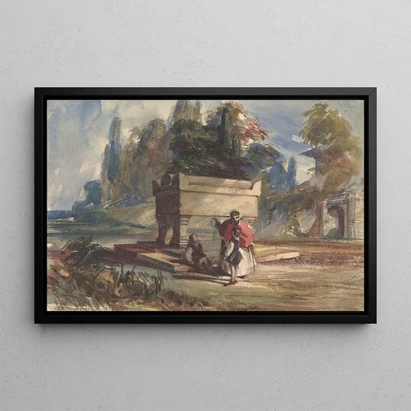 Oriental Scene Painting - William James Müller — framed artwork on a wall