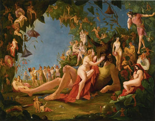 Scene from a Midsummer Night's Dream, come sit on this flowery bed - William John Montaigne — artwork view