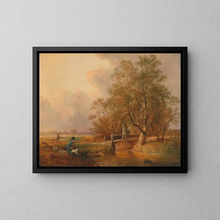 Fishing at the Bottom - William Jones — framed artwork on a wall