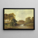 Fishing while playing with a fish - William Jones — framed artwork on a wall
