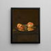 a Still life with peaches and a plum on a pewter plate on a ledge - William Jones of Bath — framed artwork on a wall