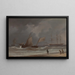 Lougre running aground in a storm - William Joy — framed artwork on a wall