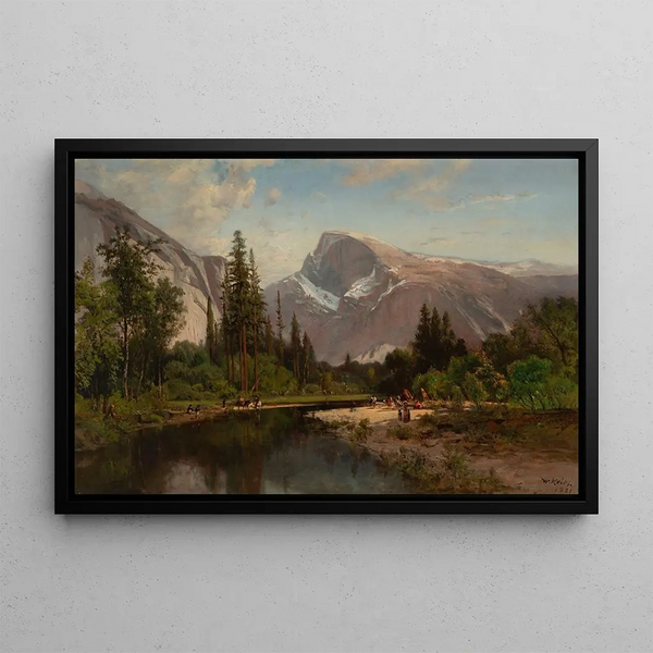 Half Dome, Yosemite - William Keith — framed artwork on a wall