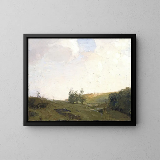 Les Trois Arbres - William Langson Lathrop — framed artwork on a wall