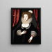 Portrait of Mary Radclyffe - William Larkin — framed artwork on a wall