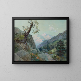 Mountain Path - William Lees Judson — framed artwork on a wall