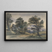 View of a park at dusk - William Leighton Leitch — framed artwork on a wall
