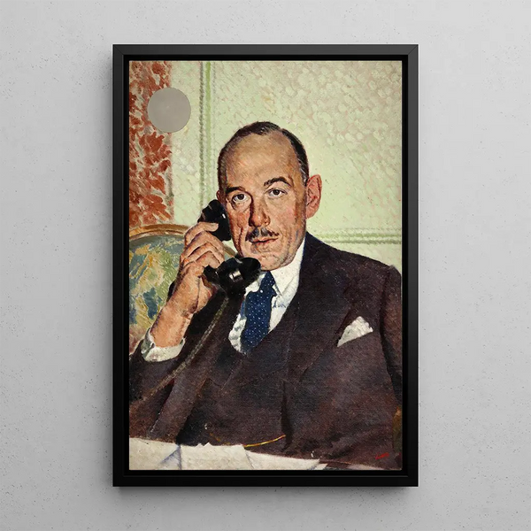 Rt Hon Oliver Lyttelton - William Little — framed artwork on a wall
