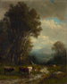 Landscape painting with cattle - William M. Hart — artwork view