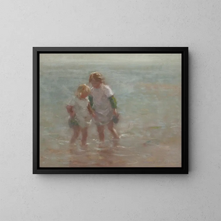 Bathers - William Marshall Brown — framed artwork on a wall