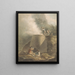 Landscape painting with lime kiln and workers - William Marshall Craig — framed artwork on a wall
