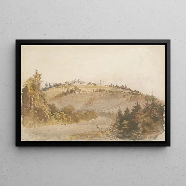 Awamoa Otago - William Mathew Hodgkins — framed artwork on a wall