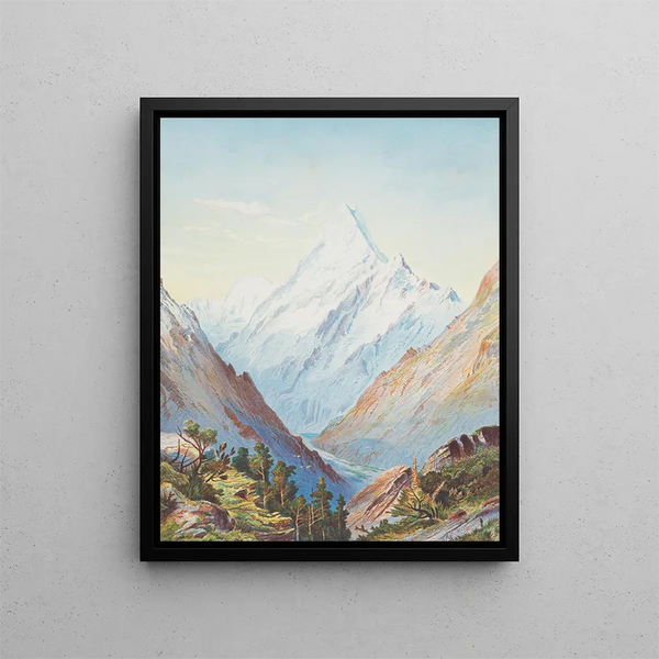 Mont Cook - William Mathew Hodgkins — framed artwork on a wall