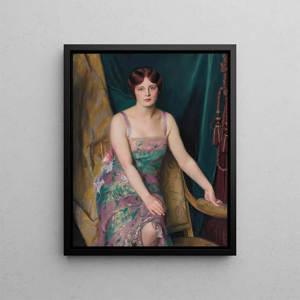 Paillettes - William McGregor Paxton — framed artwork on a wall