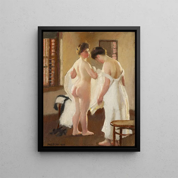Women Dressing - William McGregor Paxton — framed artwork on a wall