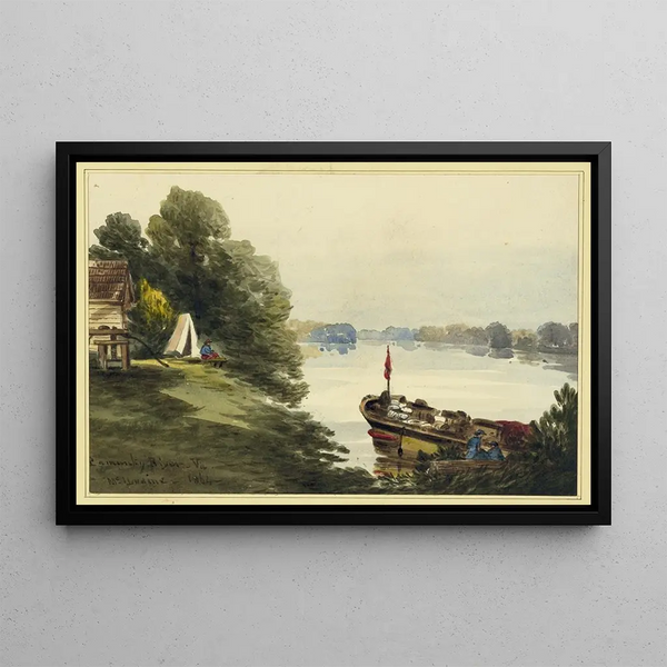 River Pamunkey, Virginia - William McIlvaine — framed artwork on a wall