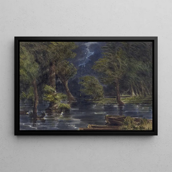 Le marais de Chickahominy - William McIlvaine — framed artwork on a wall