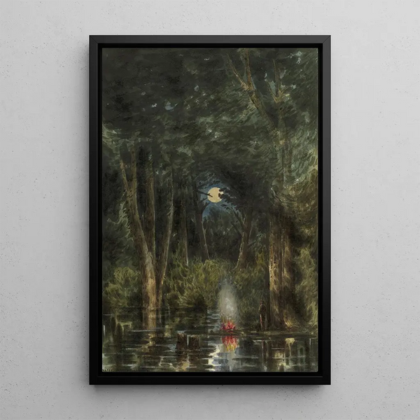 View in Chickahominy Marsh - William McIlvaine — framed artwork on a wall