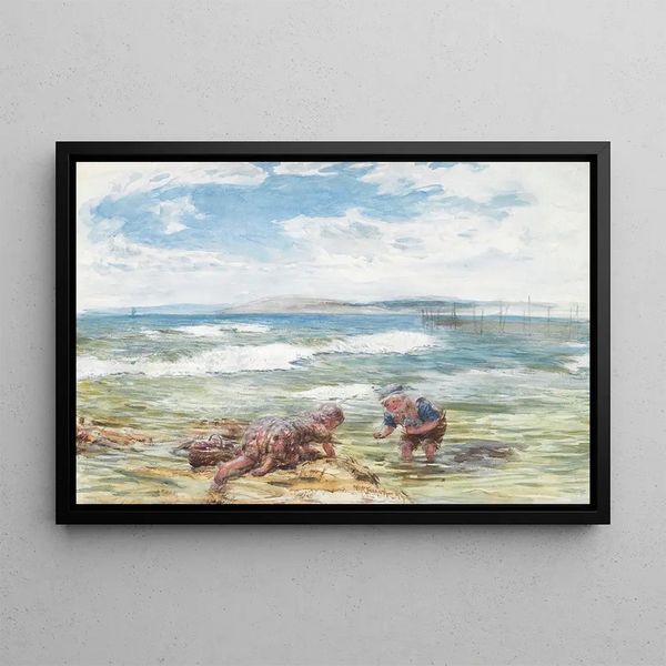 Tarbert, que le bateau vogue bien - William Mctaggart — framed artwork on a wall