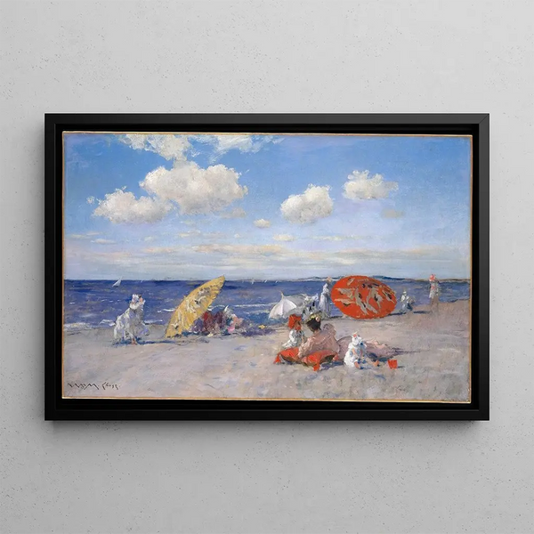 At the seaside - William Merritt Chase — framed artwork on a wall