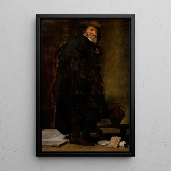 Copy of Menippus by Velázquez - William Merritt Chase — framed artwork on a wall