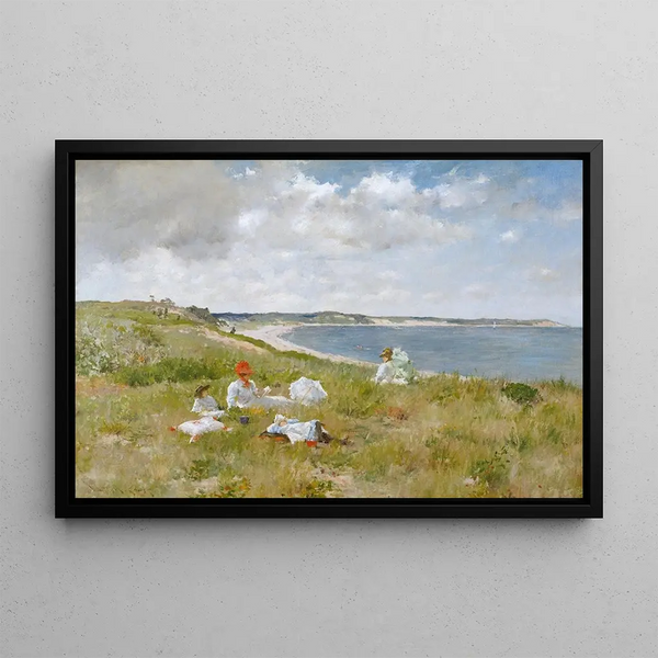 Leisure Hours - William Merritt Chase — framed artwork on a wall