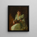Dame playing guitar - William Merritt Chase — framed artwork on a wall