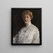 Dame in White Blouse - William Merritt Chase — framed artwork on a wall