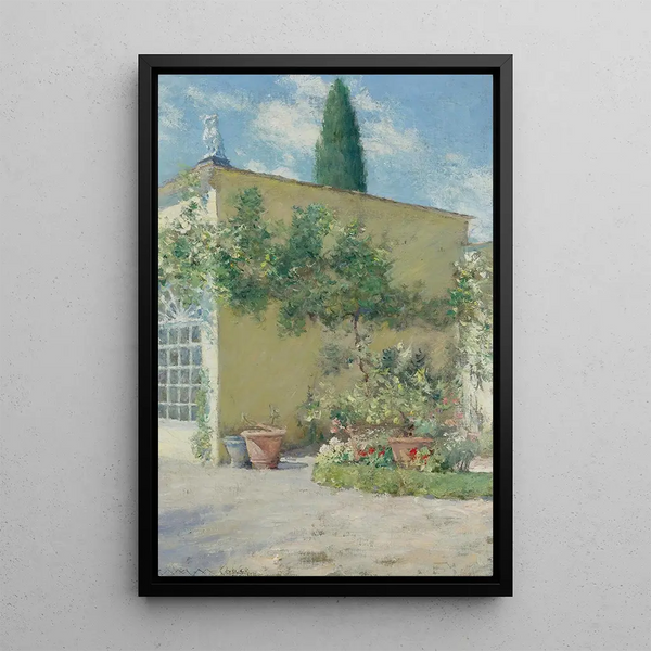 Orangerie de la villa Chase à Florence - William Merritt Chase — framed artwork on a wall