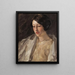 Portrait of Esther M. Groome - William Merritt Chase — framed artwork on a wall