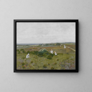 Fleurs de bord de mer - William Merritt Chase — framed artwork on a wall