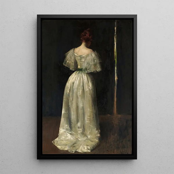 Lady of the 17th century - William Merritt Chase — framed artwork on a wall