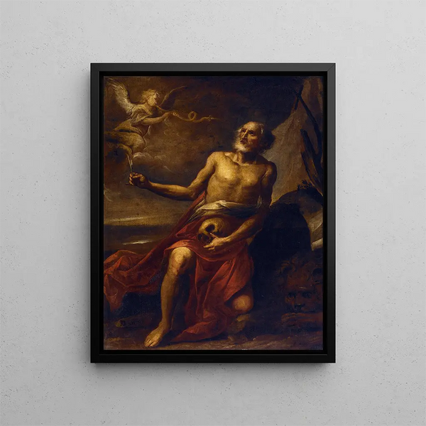 Saint Jerome - William Merritt Chase — framed artwork on a wall