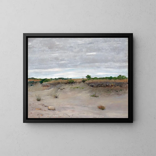 Sables balayés par le vent - William Merritt Chase — framed artwork on a wall