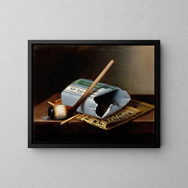 Hélas, pauvre Yorick - William Michael Harnett — framed artwork on a wall