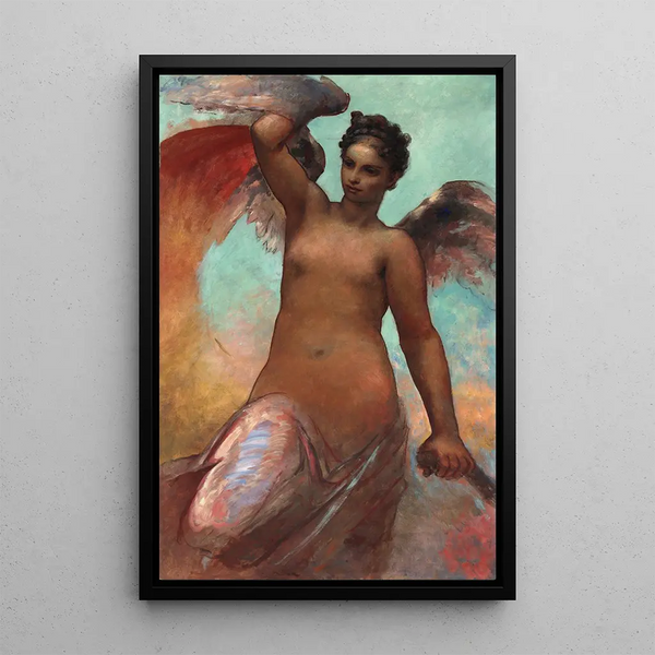 Fortune ailée - William Morris Hunt — framed artwork on a wall
